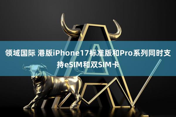 领域国际 港版iPhone17标准版和Pro系列同时支持eSIM和双SIM卡