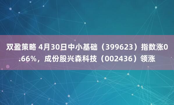 双盈策略 4月30日中小基础（399623）指数涨0.66%，成份股兴森科技（002436）领涨