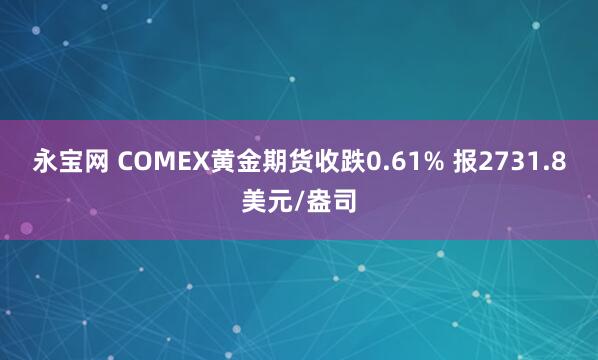 永宝网 COMEX黄金期货收跌0.61% 报2731.8美元/盎司